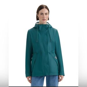 Hunter Abbey Rubberized Water-Repellent Rain Jacket size Large NWT $199